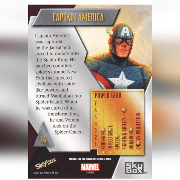Captain America Trading Card🦸 Marvel Universe 🔥 - Picture 2 of 2